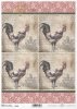Wielkanoc, retro, vintage, kogut, kogucik, ornament, Easter, rooster, Ostern, Hahn, Pascua, gallo, adorno 